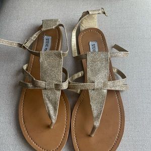 Steve Madden gold sparkle sandals